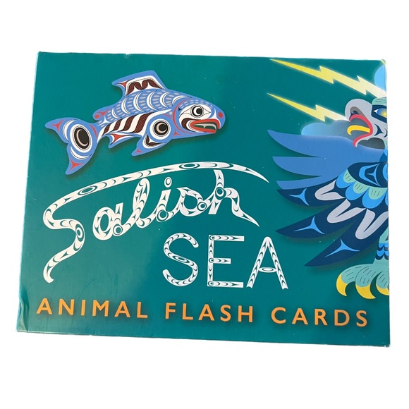 Lot of 2 Usborne Animal Stencil Cards And Salish Sea Flash Cards Educational - Picture 5 of 12